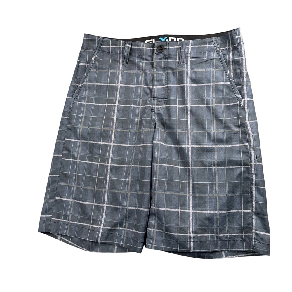 Salt Life SLX-QD Hybrid Shorts Mens 34 Plaid Surf Coastal Vapor Stretch
